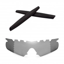 Walleva Polarized Transition/photochromic Vented Lenses and Black rubber kit For Oakley M Frame Hybrid Sunglasses